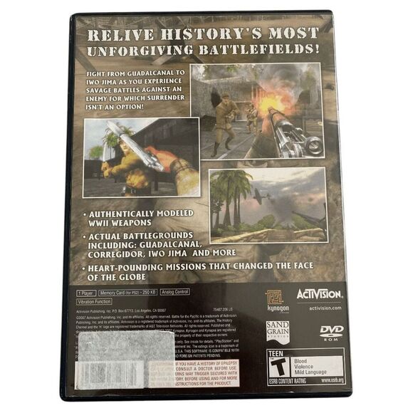 History‎ Channel Battle For The Pacific PS2 Sony PlayStation 2 CIB TESTED - Picture 2 of 4